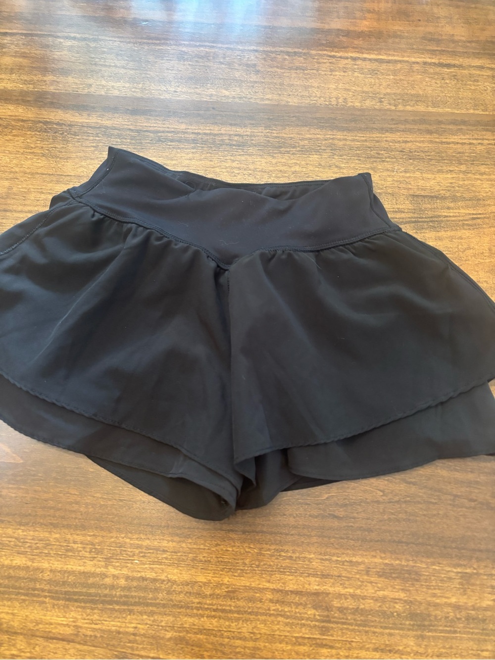 Black  girls large Layered  flowy Shorts